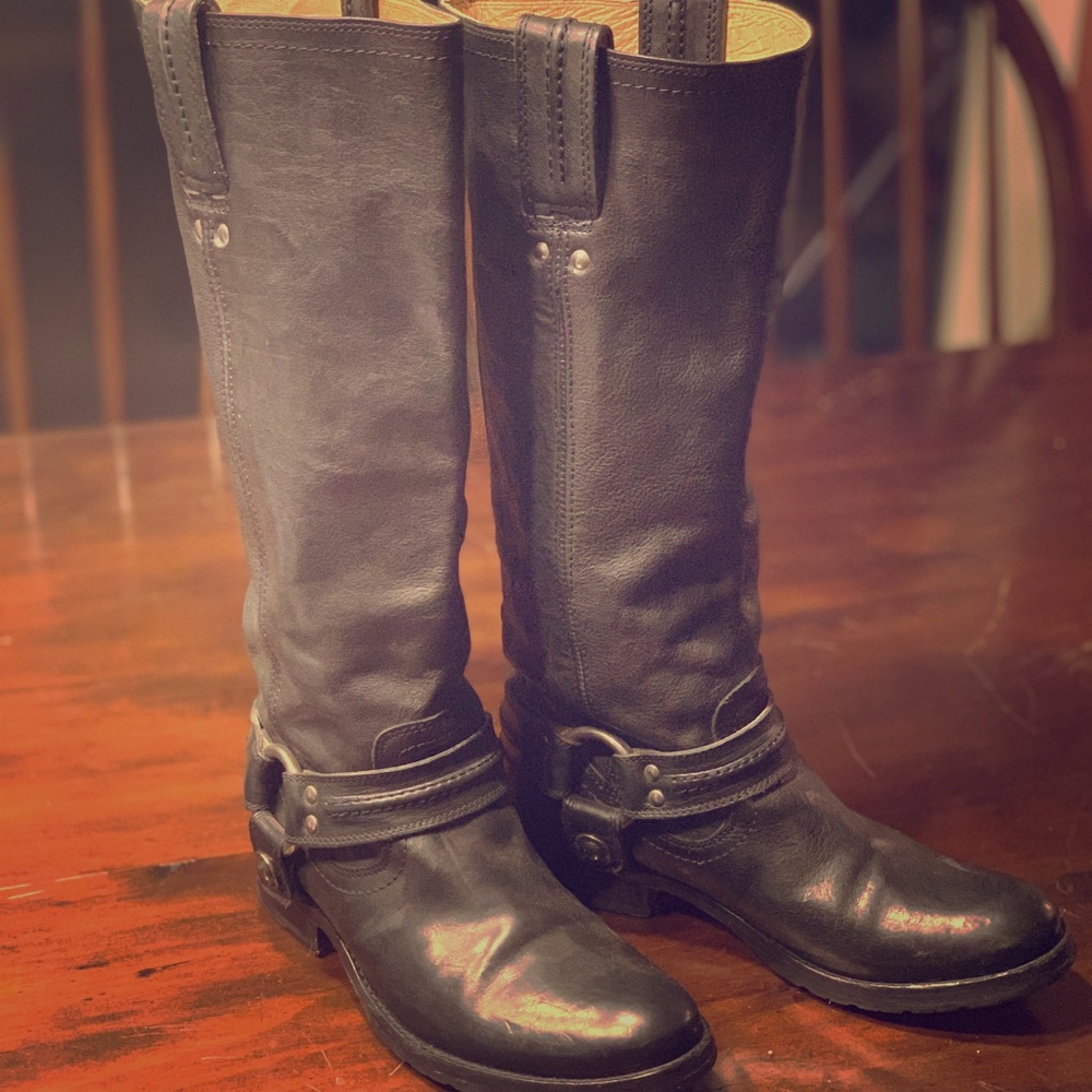 Frye Black Leather Boots